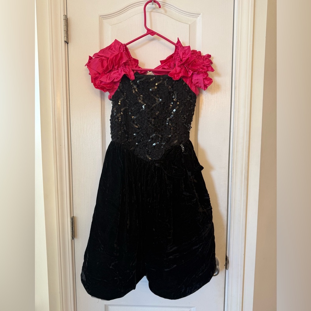 Vintage girls 80s/90s formal dress ruffle